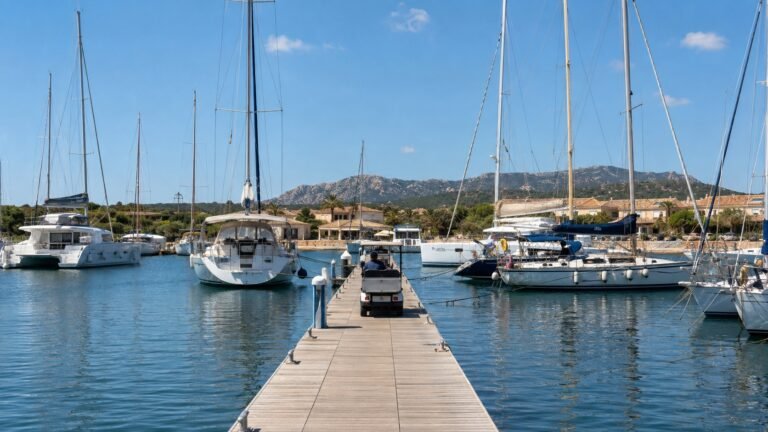 Marina di Bonaria a Cagliari, Sardegna, porto turistico con imbarcazioni