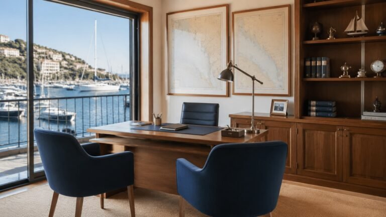 Ufficio del broker nautico in marina