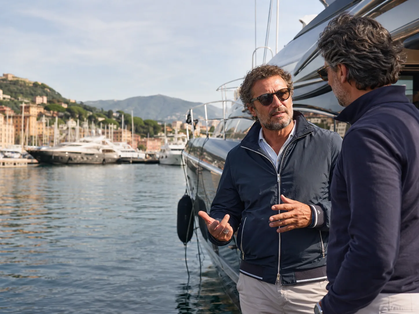 Broker nautico professionista in una marina italiana