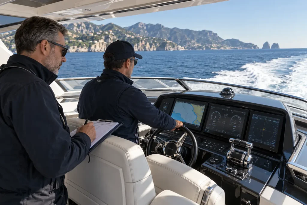 Prova in mare con un acquirente